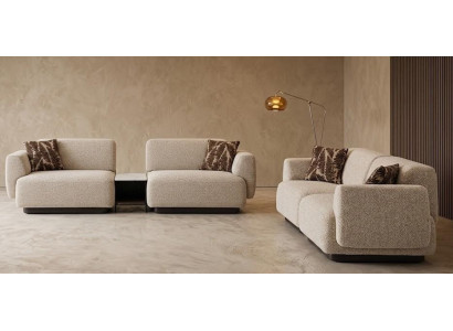 Sofa Set Sofa Sessel weich bequem schön modern weiß