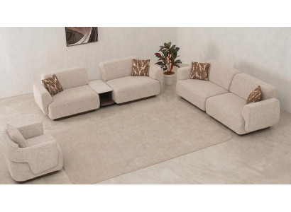 Sofa Set Sofa Sessel weich bequem schön modern weiß