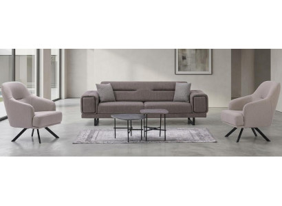 Sofa Set weich bequem schön modern Beige Grau