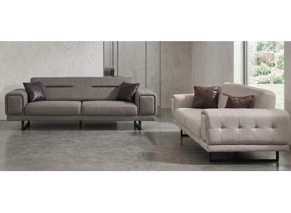 Sofa Set Sofa  weich bequem schön modern beige grau