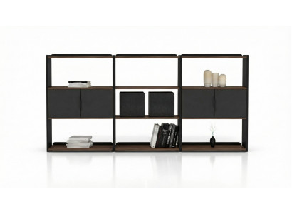 Modernes Bücherregal schwarz design büro regal system offen