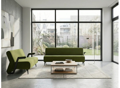 3-Sitzer-Sofa 2-Sitzer-Sofa modern olivgrün elegant Leder vielseitig