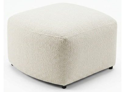 Pouff Beige Guadratisch kompakt Stil modern bequem komfortabel praktisch