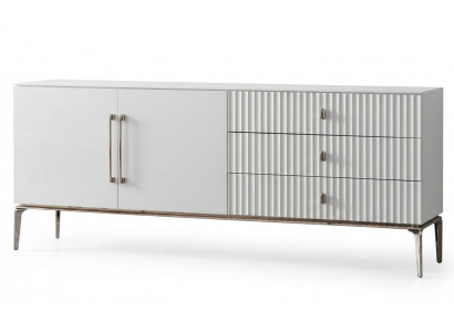 Sideboard Modern Weiß Elegant Strukturiert Funktional Premium Edel