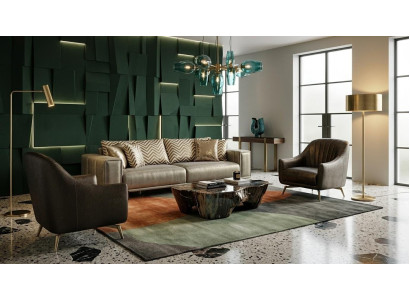 Wohnzimmer Sofa Garnitur 3er mit Zwei Sesseln