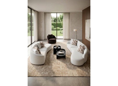 Sofagarnitur Set Modern Weiss Schwarz Elegant Couchtisch Sessel
