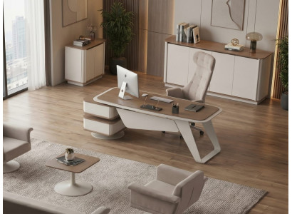 Büroset Beige moderner Stil Beige vielseitiges Design Minimalismus