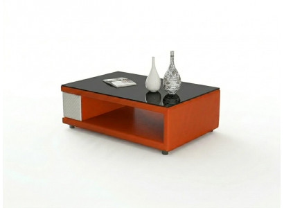 Couchtisch Modern Schwarz Orange Hochglanz Elegant Wohnzimmertisch