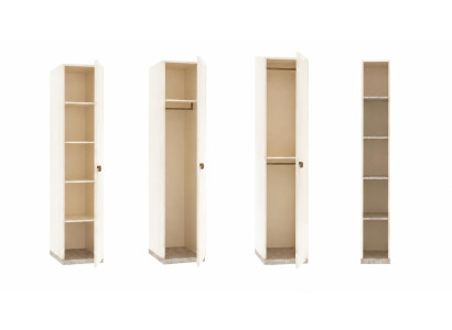Kleiderschrank Set Moderne Beige Glas Schrank System bequem stilvoll