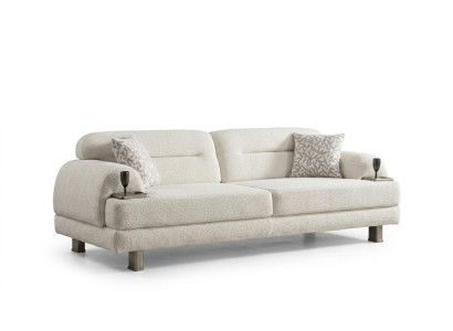 Sofa Moderner Designermodell Beige Farbe Elegante Wohnzimmer