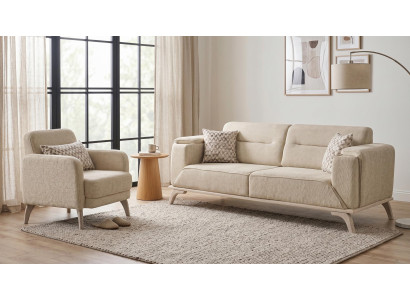 Sofa set Moderner Stil Designermodell Beige Elegante Wohnzimmer