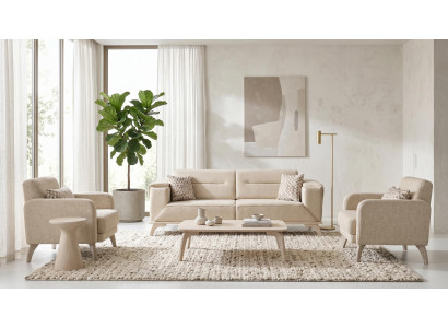 Sofa set Moderner Stil Designermodell Beige Elegante Wohnzimmer