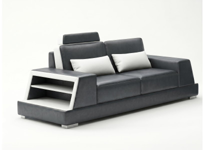 Sofa 2-Sitzer Modern Schwarz Elegantes Designersofa Wohnsofa Edel