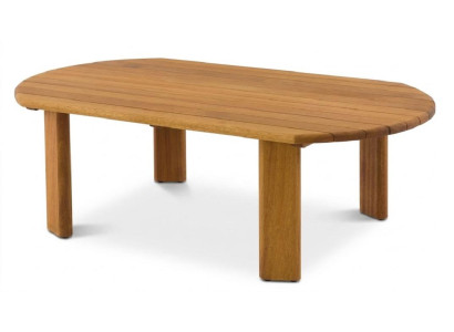 Gartencouchtisch Modern Naturholz Stilvoll Rechteckig Robust Terrasse