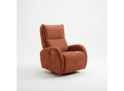 Stilvoller Oranger Relaxsessel Polstersessel Wohnzimmer Möbel