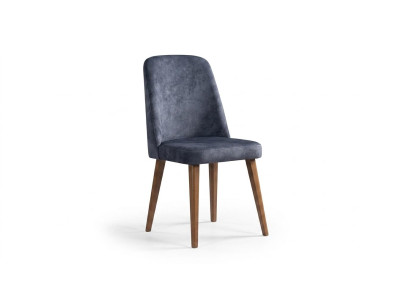 Eleganter Grauer Polsterstuhl Esszimmerstühle Designer Küchenstühle