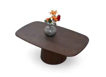 Couchtisch Modern Braun Minimalistisch Monolithisch Skulptural Öko