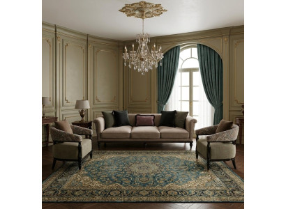 Sofa Set 3-Sitzer Sofa Sessel Hochwertig Modern Gepolstert Zeitlos