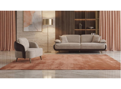 Sofa Set 3+1 Sitzer Moderner Stil Grau Komfort Stilvoll Praktisch