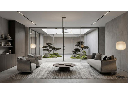 Sofa Set 3-Sitzer Sofa Sessel Hochwertig Modern Gepolstert Zeitlos