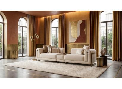 Stilvolles 3 Sitzer Sofa mit Sofa 3 Sitzer Funktionstisch Wohnzimmer