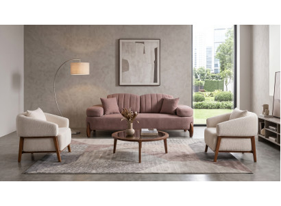 Braun-beiges Wohnzimmer-Set Sofas Stoffsofas Designer-Möbel