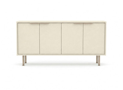 Schickes Weißes Sideboard Designer Wohnzimmer Kommode Holzmöbel