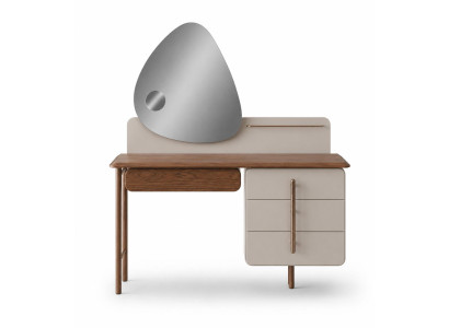 Schminktisch Modern Beige Funktionell Schick Asymmetrisch Kompakt
