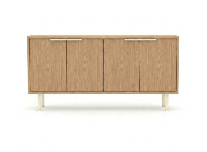 Stilvolle Beige Kommode Exklusive Holz Anrichte Designer Sideboard