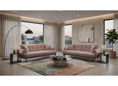 Beiges Wohnzimmer-Set Sofas Stoffsofas Luxus-Sofas moderne
