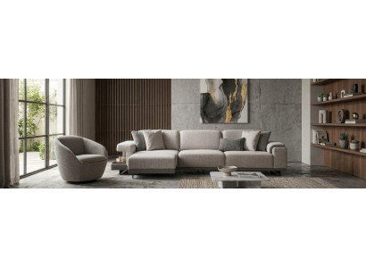 Wohnzimmer Set mit modularem 3-Sitzer und Sessel im modernen Stil