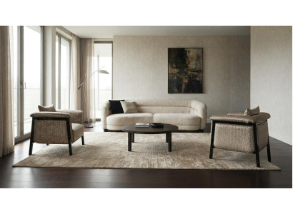 Sofa Set 3-Sitzer Sofa Sessel Hochwertig Modern Gepolstert Zeitlos