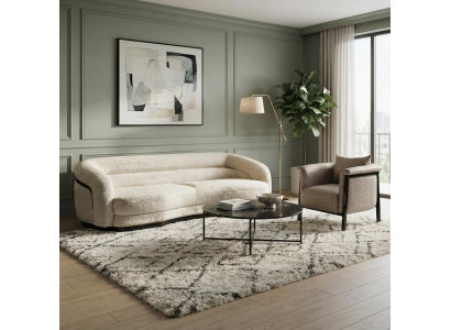 Sofa Set 3-Sitzer Sofa Sessel Hochwertig Modern Gepolstert Zeitlos