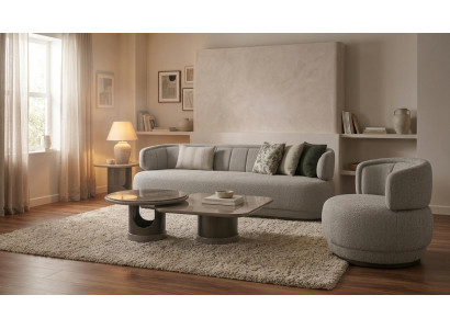 Wohnzimmer Set 3-sitzer Couchtisch Modern Komfortabel Robust Stabil
