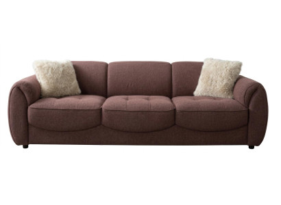 Braunes 3-Sitzer-Sofa Stoffsofa hochwertige Sofas modern möbel