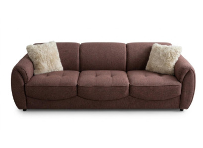 Braunes 2-Sitzer-Sofa aus Stoff Polstersofa Hochwertige Sofas