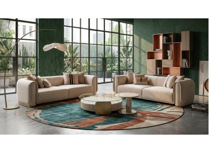 Wohnzimmer Set Sofas Couchtisch Modern und Elegant
