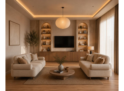 Elegantes Wohnzimmer Set mit zwei großzügigen 3-Sitzern