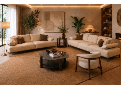 Wohnzimmer Set 4+3+1 Sofa Kombination Sessel Komfort Modern Premium