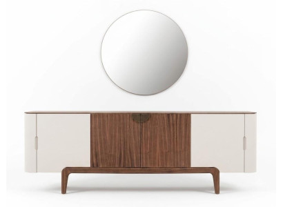 Luxuriöses Designer Sideboard Eleganter Spiegel Wohnzimmer Möbel