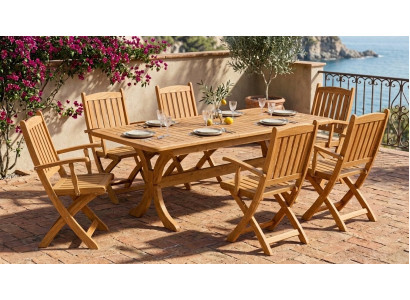 Gartenlounge Set Gartentisch Gartenstühl Modern Naturholz Outdoor Neu