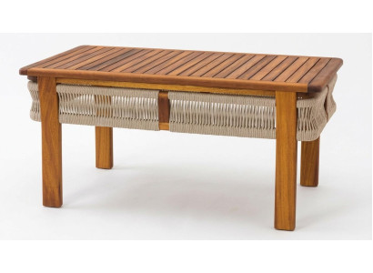 Gartencouchtisch Modern Naturholz Stilvoll Rechteckig Robust Terrasse