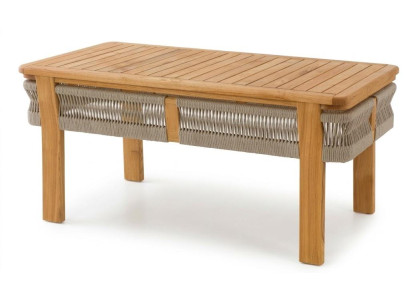Gartencouchtisch Modern Naturholz Stilvoll Rechteckig Robust Terrasse