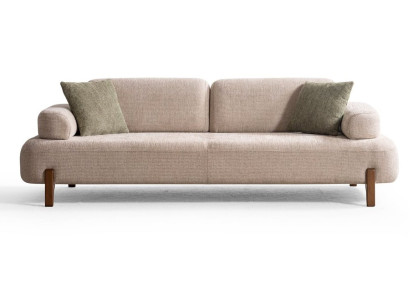 Sofa 3-Sitzer Moderner Stil Grau Luxuriöse Elegant Minimalistisch