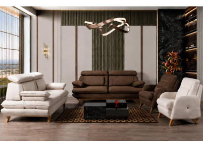 Modernes Sofa-Set 2 Dreisitzer Sofas 2 komfortablen Sesseln Elegant