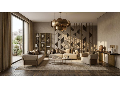 Designer Wohnzimmer Set Sofas Sessel Couchtisch Modern Elegant