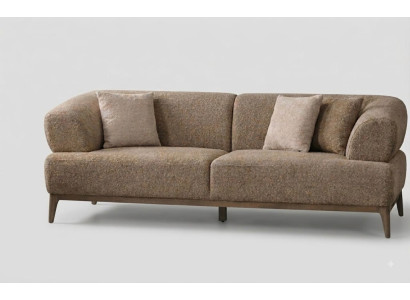 Stilvolles 3-Sitzer Sofa Stoffbezug Beige Komfortabel Skandinavisch