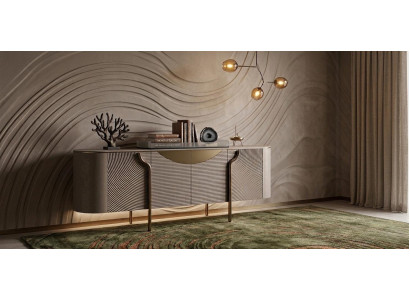 Designer Sideboard mit geriffelter Front und moderner Optik