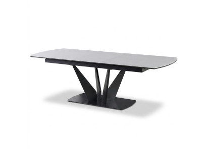 Minimalistischer Ausziehbarer Esstisch Weiß Designer Geometrisch Bein