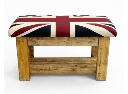 Union Jack Polsterbank British Style Vintage Textil Sitzbank Retro